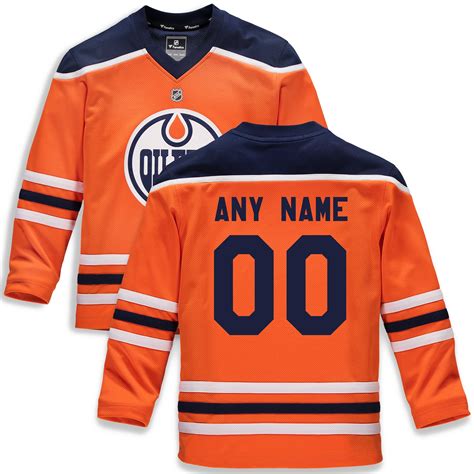 Edmonton Oilers Fanatics Branded Youth Home Replica Custom Jersey Orange