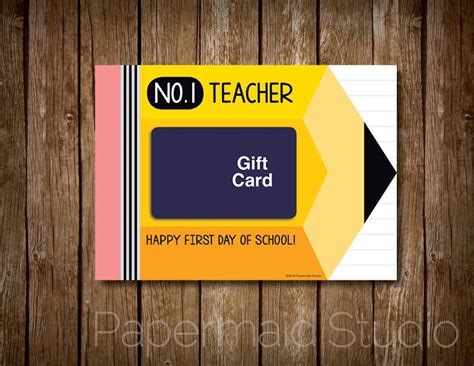 Printable Back To School Teacher Card First Day Of School Etsy