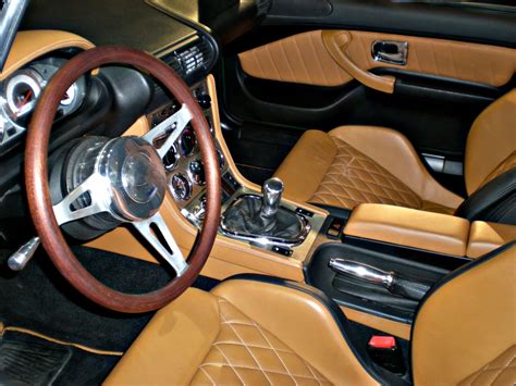 Tan Leather Auto Interior Upholstery Garage