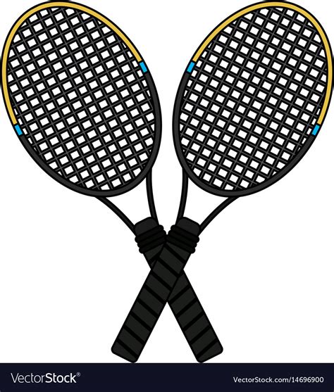We chose most funny tennis racket cartoons for you. Colorful image cartoon two tennis racquets cross Vector Image