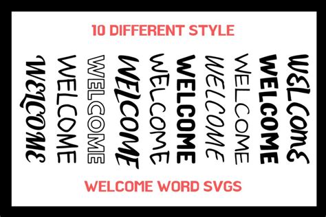10 Different Style Welcome Word Svgs For Crafters