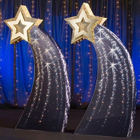 Add Our Navy Blue And Gold Large Shooting Star Standees To Your Star