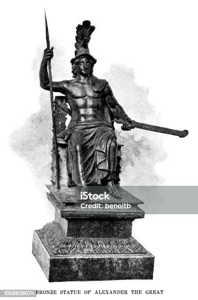 Bronze Statue Of Alexander The Great Stock Illustration Download