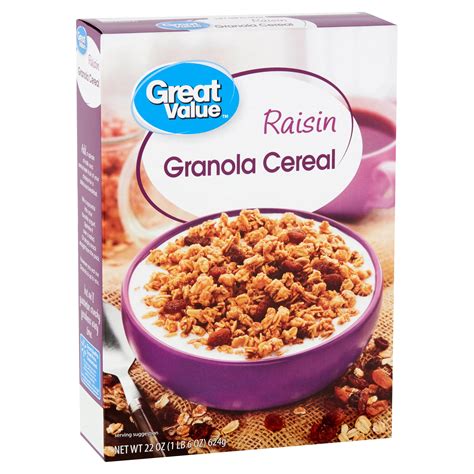 Great Value Raisin Granola Cereal 22 Oz