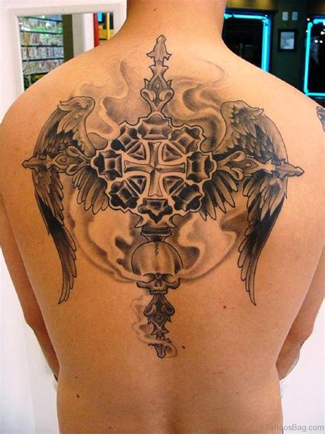 Cross with wings back tattoo. 100 Outstanding Celtic Tattoos For Back