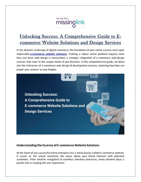 Ppt Unlocking Success A Comprehensive Guide To E Commerce Website