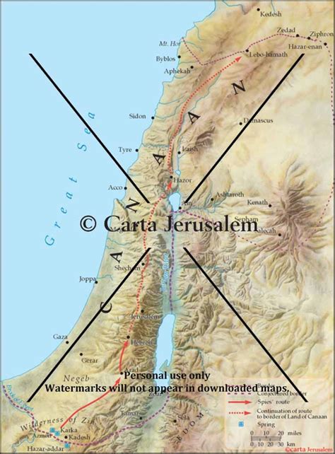 The Travels Of The Spies And The Limits Of The Land Of Canaan Biblewhere