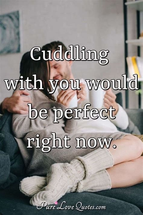 Cuddling With You Would Be Perfect Right Now Purelovequotes