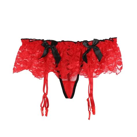 Women Mysterious Lucency Lady Layer Floral Lace Garter Belt Lingerie Suspender Sexy Lingerie
