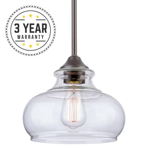 This 4 light farmhouse pendant light is one of the all time best sellers. Kira Home Harlow 9" Farmhouse Pendant Light with Glass ...