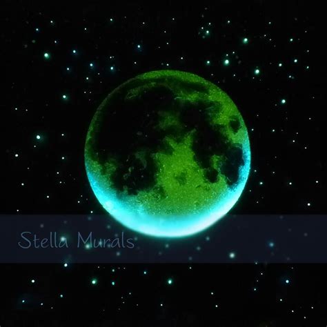 It was designed to help the customer paint a mural that rivaled most professional star ceiling painters and do it at a fraction of. glow in the dark moon | Star ceiling