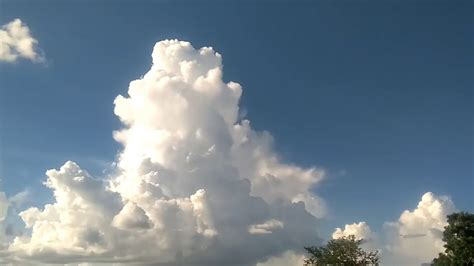 Cumulus Cloud Turning Into Cumulonimbus Cloud Youtube