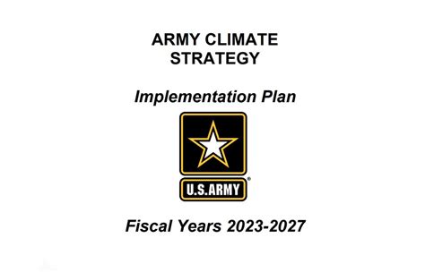 The Us Army Released Its Climate Strategy Implementation Plan To