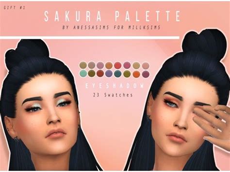 The Sims 4 Sakura Palette By Anessasims Sims 4 Sims Tumblr Sims 4