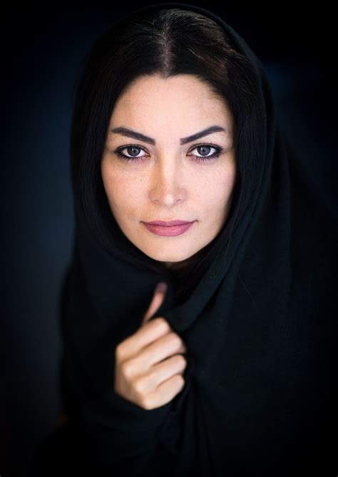 Persian Beauty Woman With Black Scarf Iran