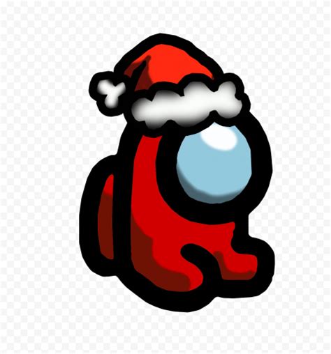 Hd Red Among Us Mini Crewmate Character Baby Santa Hat Png Citypng