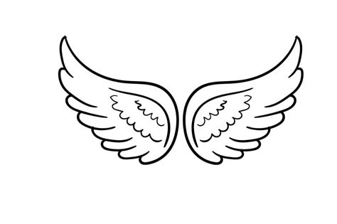 How To Draw Angel Wings Easy Step By Step Angel Wings Drawing