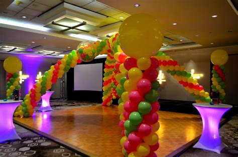 Neon 80s Balloon Archway And Decor