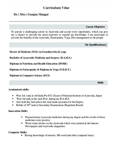 Livecareer provides hundreds of examples with the best formats, verbs, and fonts. Resume For Doctors - Resume Sample