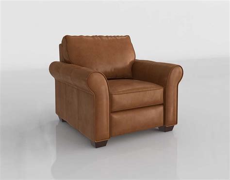 Pb Comfort Roll Arm Leather Sillón 3d Signature Maple Glancing Eye