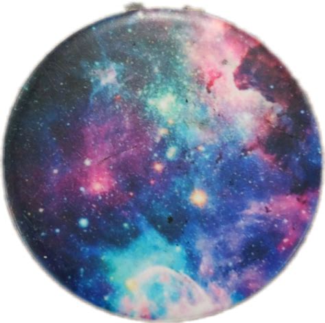 Galaxy Nebula Circle Space Colorful Sticker By Mxzie