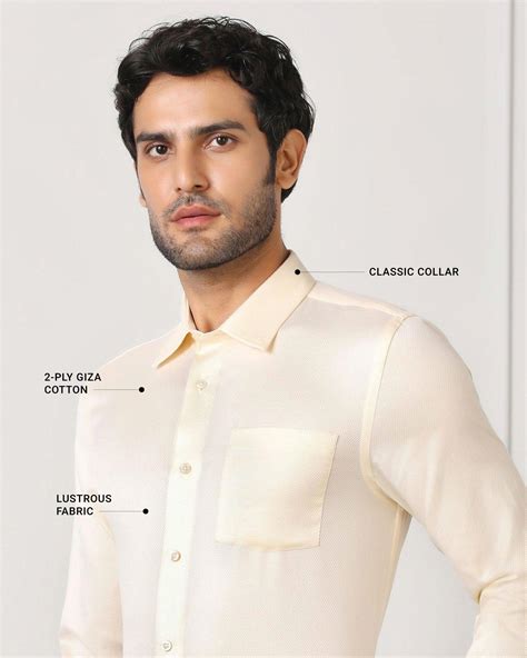 Must Haves Formal Off White Solid Shirt Samuel
