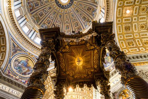 Baldacchino) is a large baroque sculpted bronze canopy, technically called a ciborium or baldachin, over the high altar of saint peters basilica in the vatican city, rome, which is at the centre of the crossing and directly under the dome. Italy's Treasures: St. Peter's Basilica | ITALY Magazine