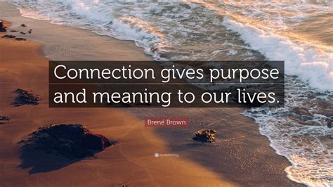 Brené Brown Quote Connection Gives Purpose And Meaning To Our Lives