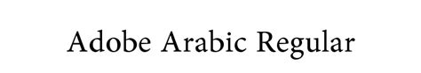 Download Adobe Arabic Regular Font For Free