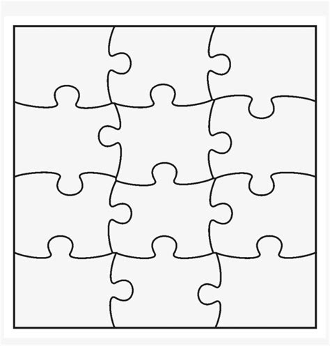 How To Make Jigsaw Pieces Jigsaw Puzzle Template Transparent