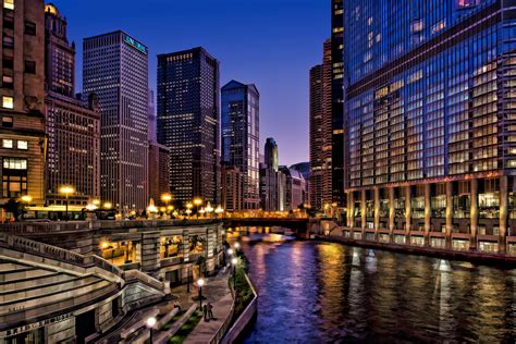 Chicago Usa City Night Wallpapers Hd Desktop And Mobile Backgrounds