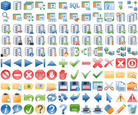 Database Toolbar Icons