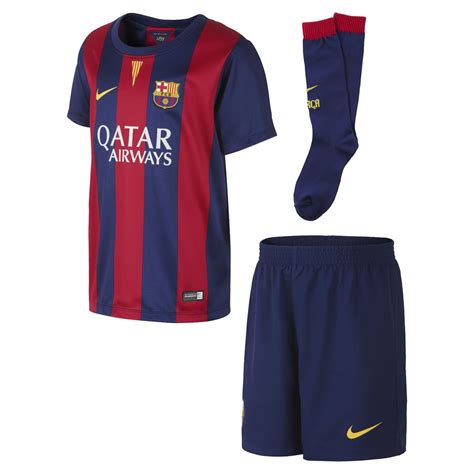 Manufactured by nike, every fc barcelona jersey is made from quality fabric. KIT FC BARCELONA PRIMERA EQUIPACIÓN 2014-2015 NIÑO (3 a 8 ...