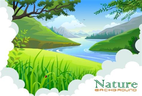 Free Vector Cartoon Nature Background 04 Titanui