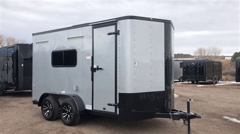 Perfect 7x14 Cargo Trailer Insulated With Windows Power And Ac Youtube