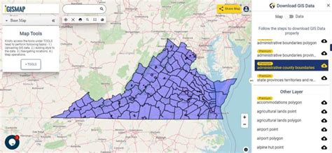 Download Virginia State Gis Maps Boundary Counties Rail Highway