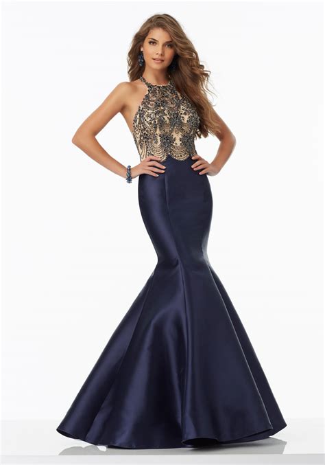 Alibaba.com offers 2,565 prom satin dress products. Fitted Larissa Satin Prom Dress with Beaded Net Bodice and ...