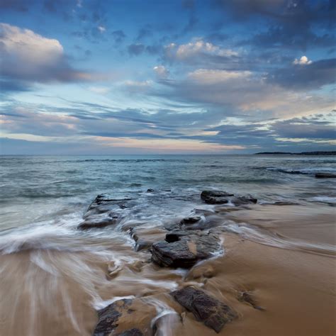 Download Wallpaper 2780x2780 Beach Sea Stones Horizon Sky Ipad Air