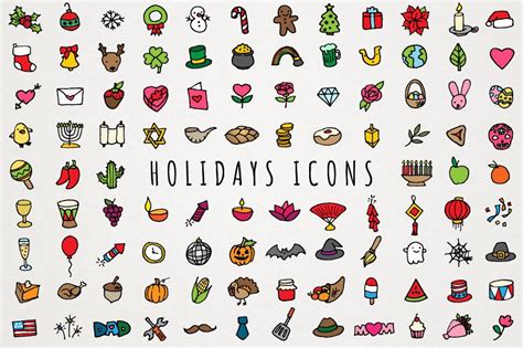 Holidays Icons Icons ~ Creative Market