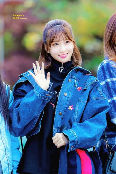 Pin By K Pop Idols On Twicemomo 모모 Kpop Fashion Fashion Denim Jacket