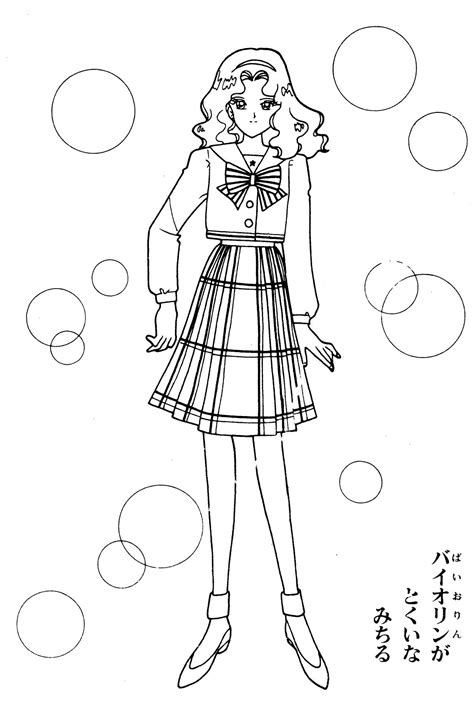 Sailor Moon Coloring Pages Coloring Pages For Girls Sailor Neptune Sailor Saturn Color By