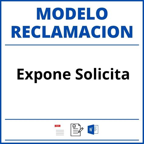 Modelo Reclamacion Expone Solicita Pdf Word
