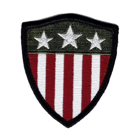 Captain America Stars Stripes Shield Patch Embroidered Hook Redgre