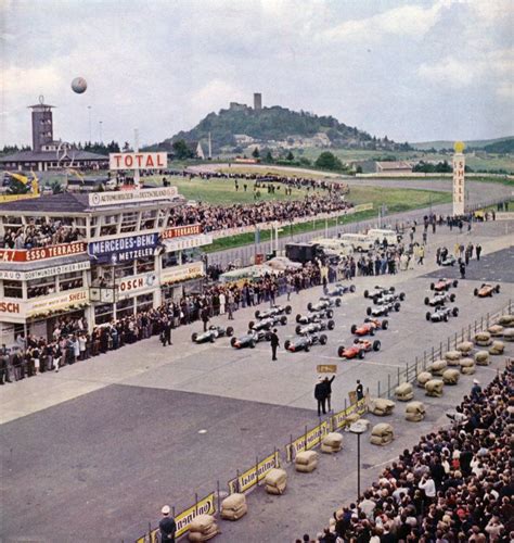 Start Of The 1965 Grand Prix With The Nurburg Castle Watching In The