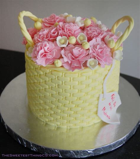 To make the basket of flowers cake i took two small oblong cake pans. Flower basket cake | Cake designs birthday, Easy kids ...