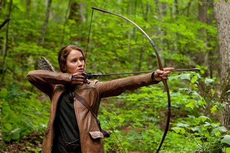 Image Katniss Hunting The Hunger Games Wiki