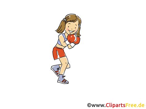 Immagine Di Boxe Femminile Clipart Sportive Fumetto Cartoni Animati