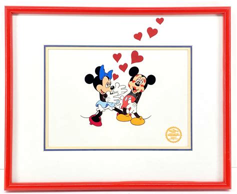 Lot Walt Disney Minnie Loves Mickey Serigraph Cel