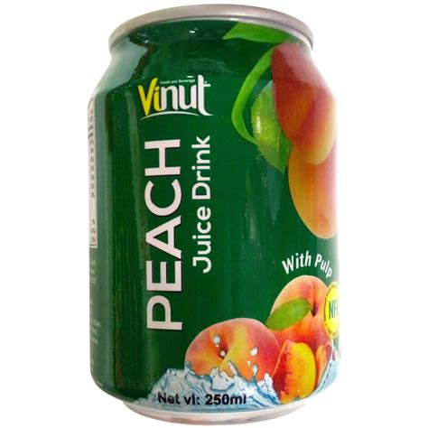 Vinut Juice Drink Peach 250ml Tin Grocery And Gourmet Foods