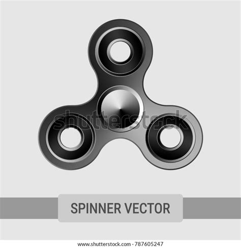 Metal Gray Spinner On White Background Stock Vector Royalty Free